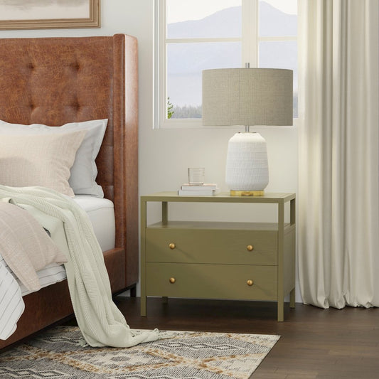 Avery Nightstand, Olive Green