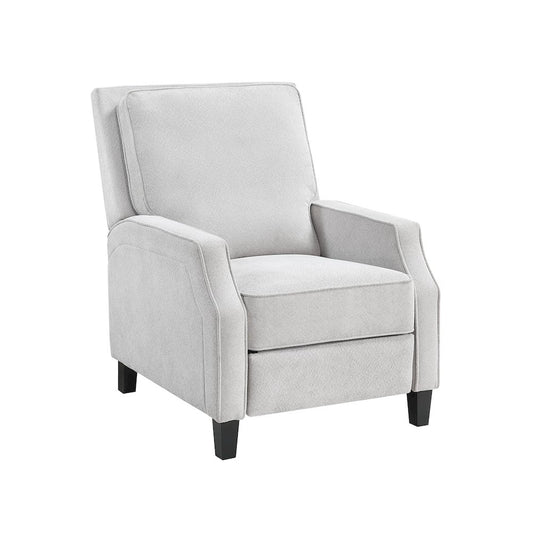 Inez Push Accent Back Chair, Light Grey