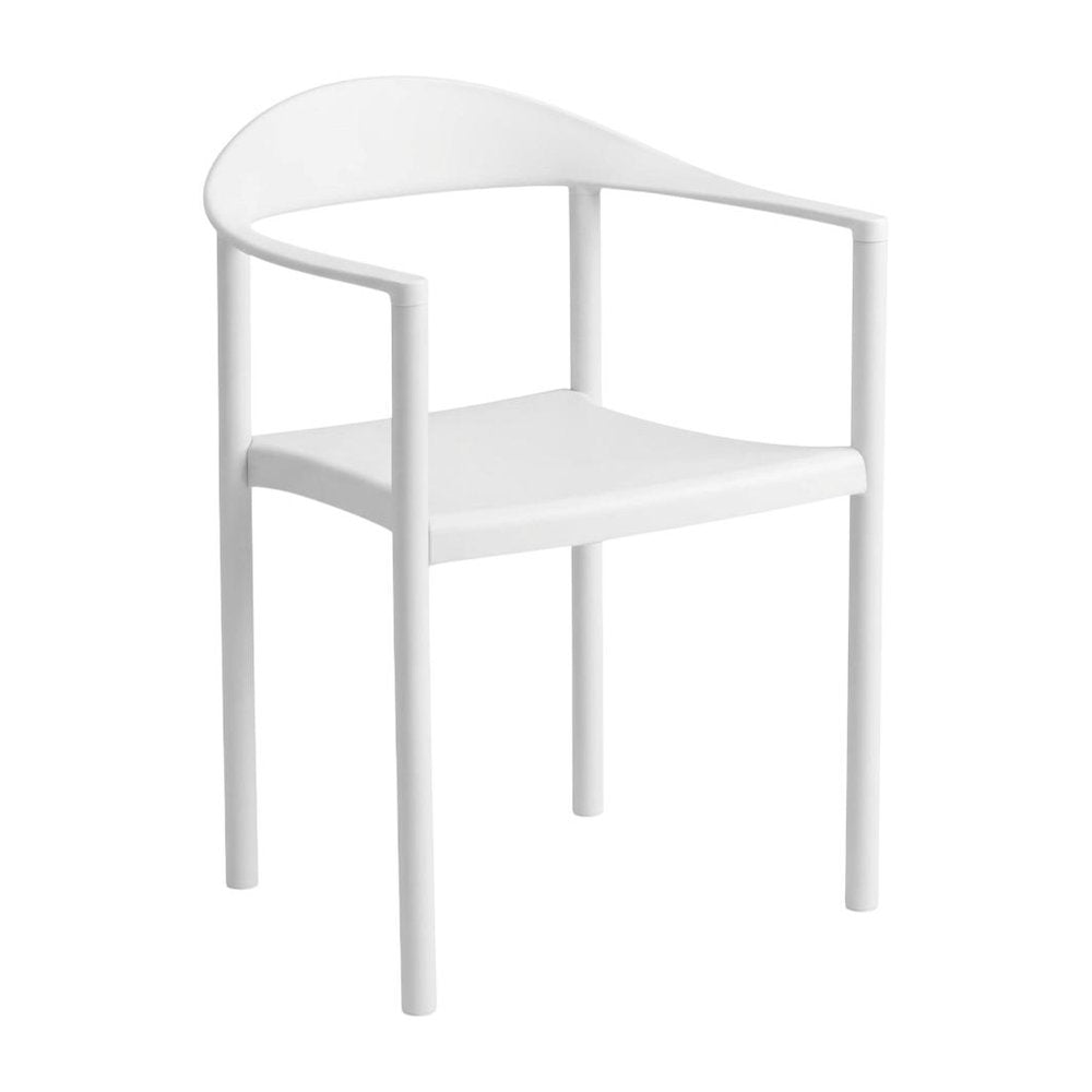 1000 lb. Capacity White Plastic Cafe Stack Chair