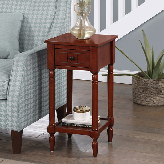 French Country Khloe 1 Drawer Accent Table with Shelf