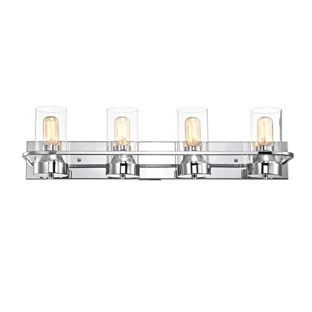CHLOE Lighting RAELYN Contemporary 4 Light Chrome Bath Vanity Fixture 30" Width