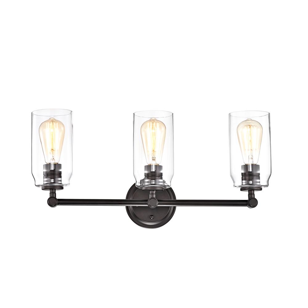 CHLOE Lighting JOYCE Contemporary 3 Light Rubbed Bronze Bath Vanity Fixture 23" Width