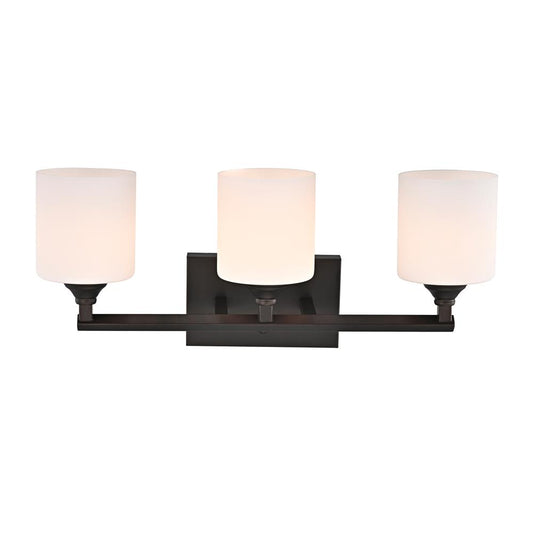 CHLOE Lighting JANE Contemporary 3 Light Rubbed Bronze Bath Vanity Fixture 22" Width