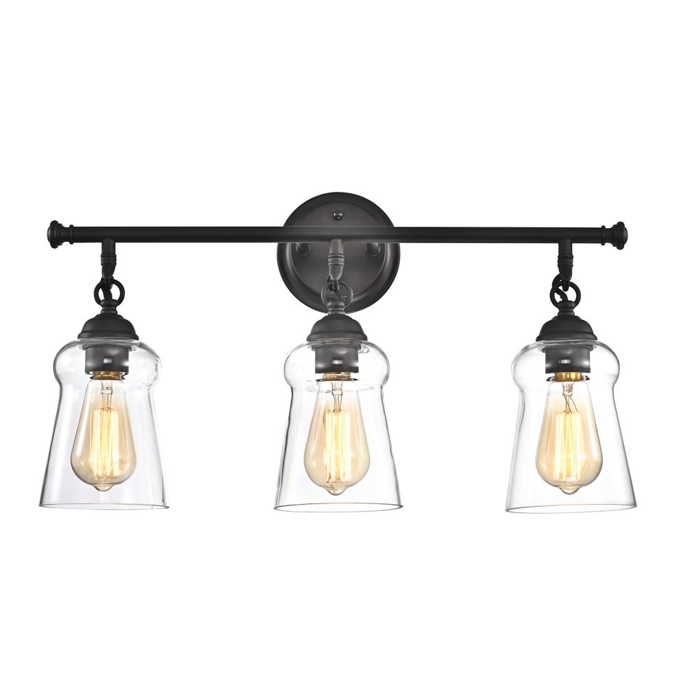 CHLOE Lighting CHERYL Contemporary 3 Light Rubbed Bronze Bath Vanity Fixture 23" Width