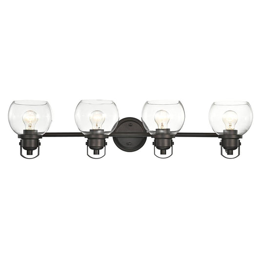 CHLOE Lighting JANICE Contemporary 4 Light Rubbed Bronze Bath Vanity Fixture 34" Width