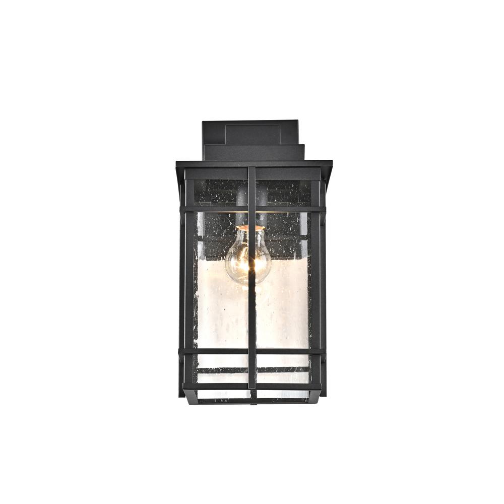 CHLOE Lighting KENNETH Transitional 1 Light Textured Black Outdoor Wall Sconce 14" Height