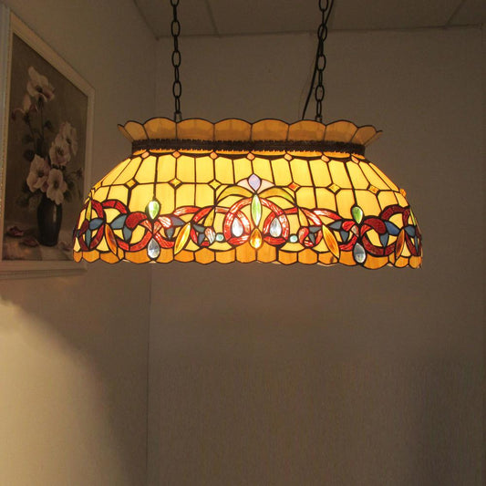 SERENITY Victorian 3 Light Dark Bronze Island Pendant 28" Wide