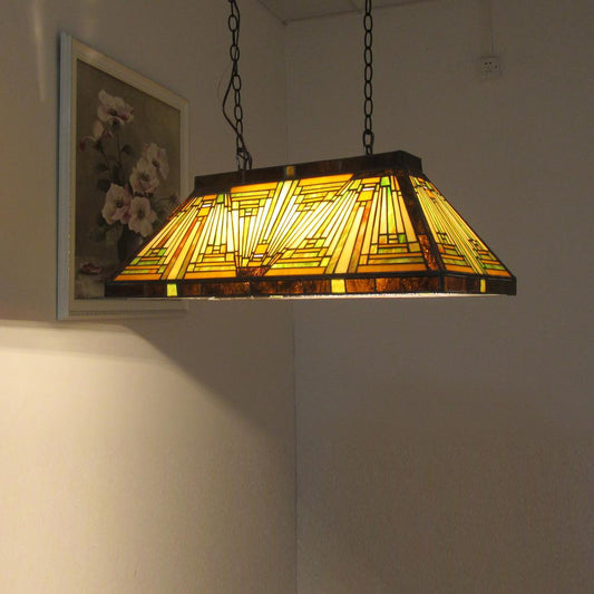 INNES Mission 3 Light Blackish Bronze Island Pendant 28" Wide