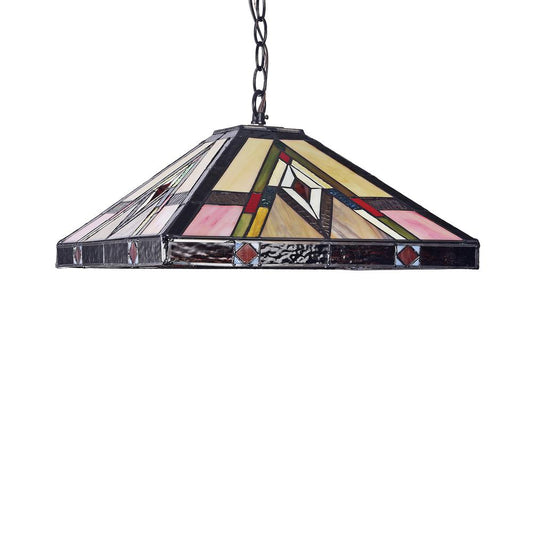 MANNIX Mission 2 Light Blackish Bronze Ceiling Pendant 16" Wide