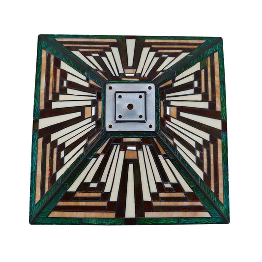 Firman Tiffany-Style 2-Light Mission Ceiling Pendant 16" Shade