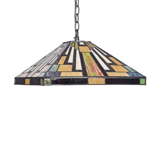 MERTON Mission 2 Light Blackish Bronze Ceiling Pendant 16" Wide