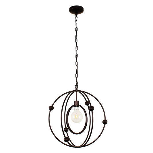 IRONCLAD Farmhouse 1 Light Oil Rubbed Bronze Ceiling Pendant 18" Wide