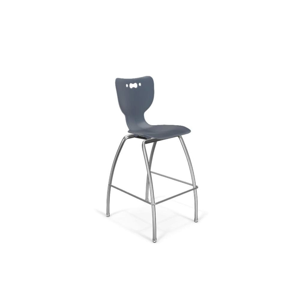 Hierarchy Stool - 4-Leg Stool (30 inch) - Navy- No Arms- Chrome Base