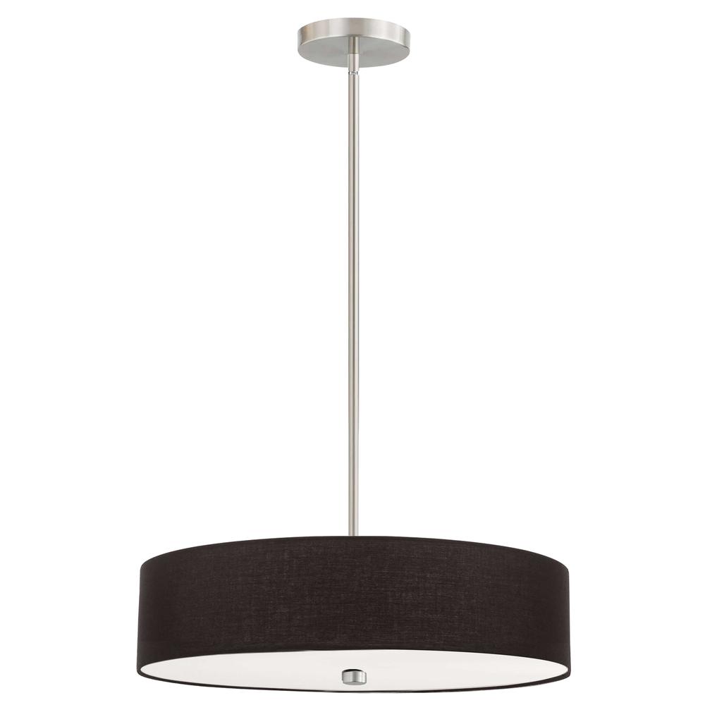 4LT Incandescent Pendant SC, Black Shade