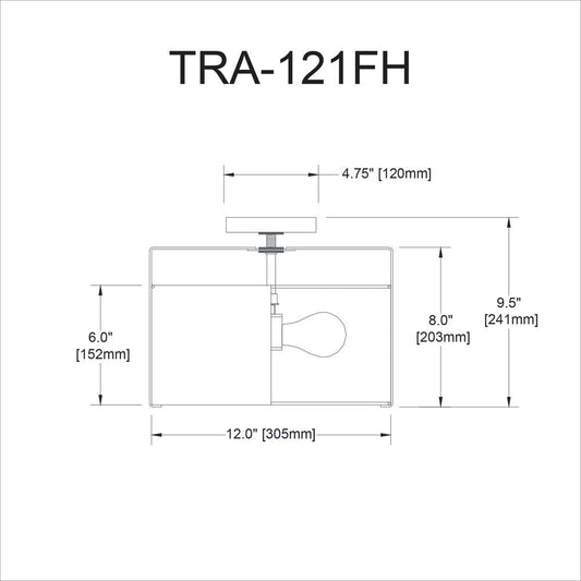 2LT Drum Flush Mount Black White Shade,790 Diff
