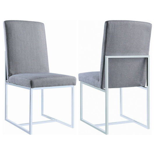 Mackinnon Upholstered Dining Side Chair Grey (Set of 2)