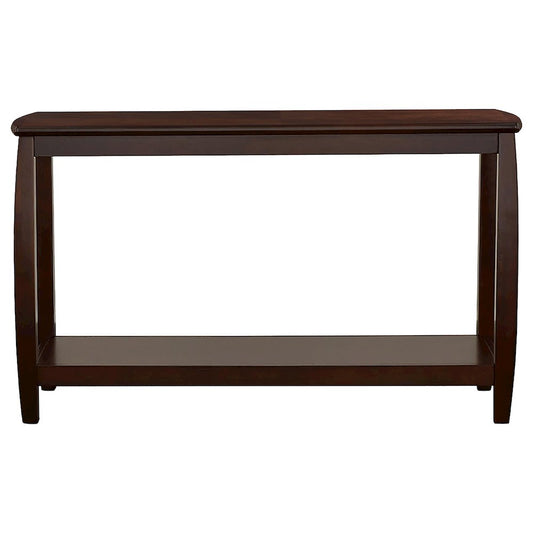 Dixon Wood Entryway Console Table with Shelf Cappuccino