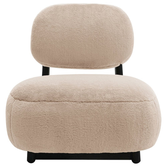 Duffie Upholstered Armless Accent Chair Camel
