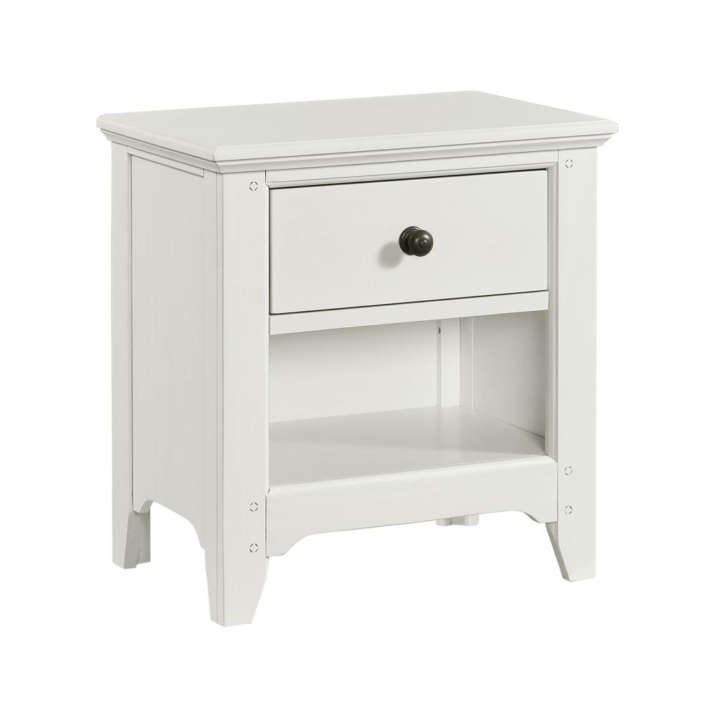 Nightstand, 1 Drawer in Seashell