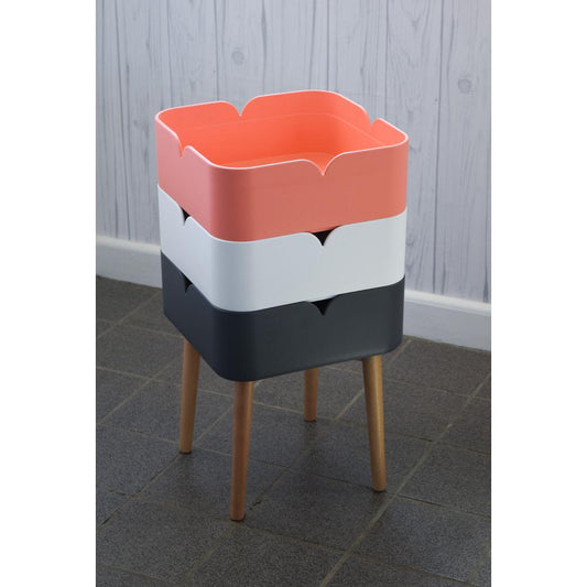 End Table with 3 Square Stacking Storage Bins