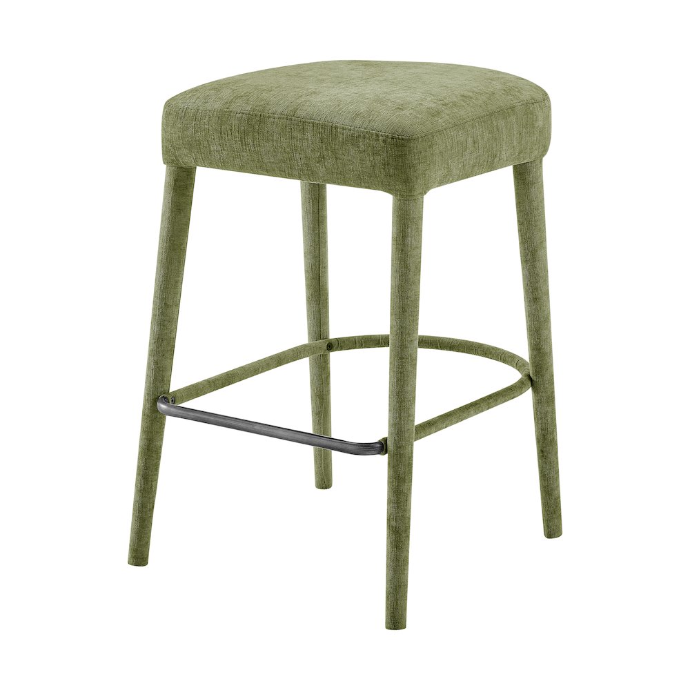Rylee Chenille Backless Counter Stool, (Set of 2)