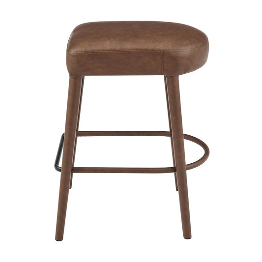 Rylee Faux Leather Backless Counter Stool, (Set of 2)