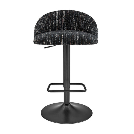 Jorrell Boucle Gaslift Swivel Bar Stool, (Set of 2)