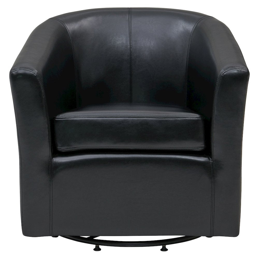 Hayden Bonded Leather Swivel Accent Arm Chair