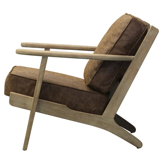 Albert Faux Leather Accent Arm Chair