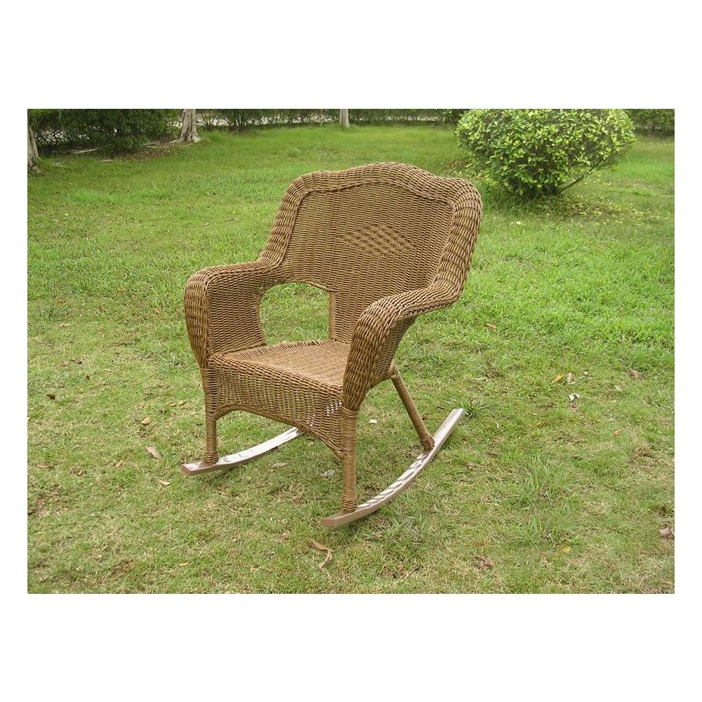 Camelback Resin Wicker Rocker