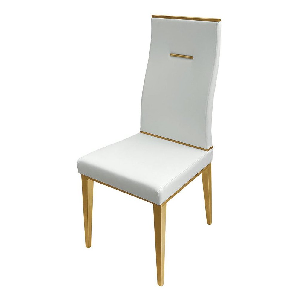 Dining Chair With Brushed Gold Base, Set Of 4