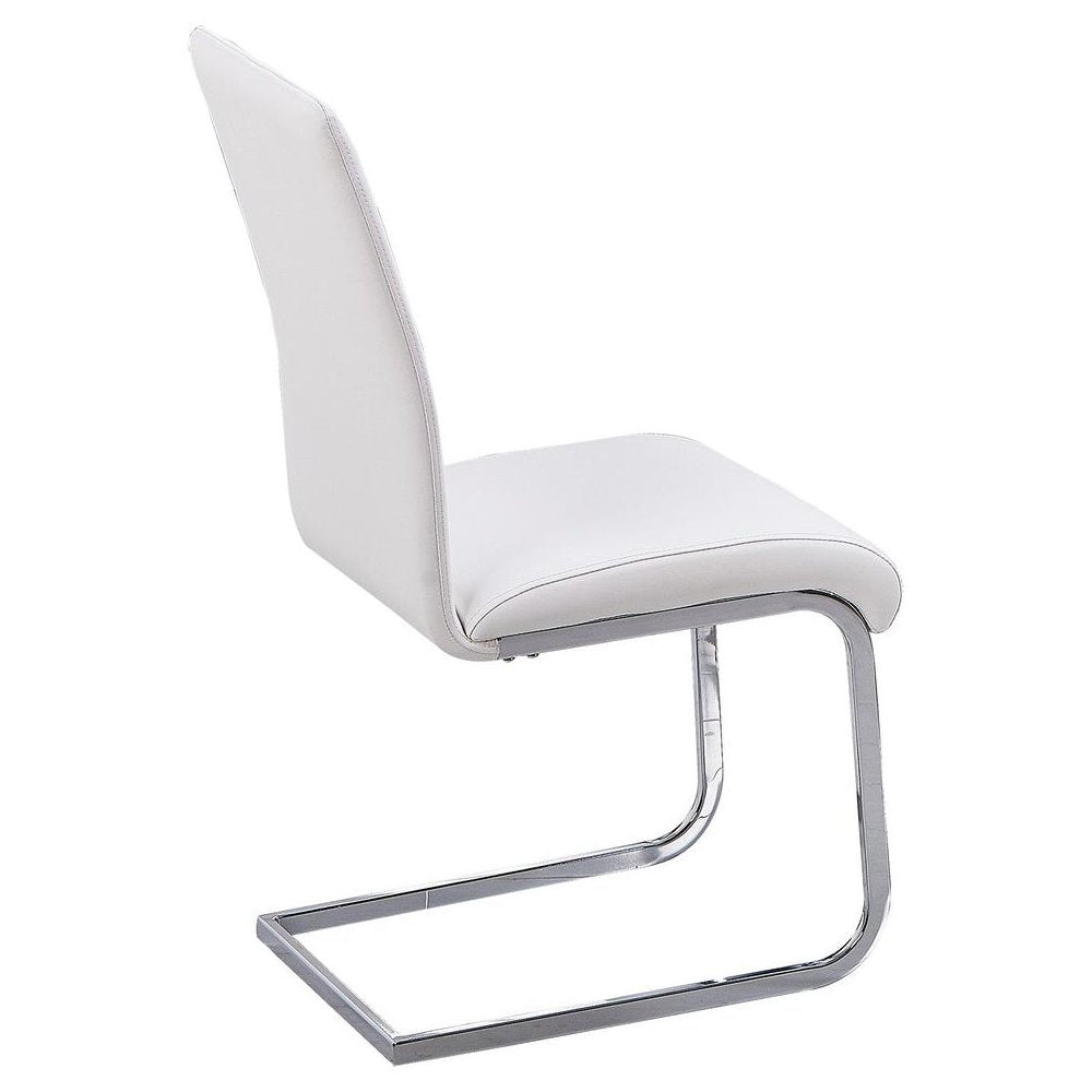 Exe Modern Chrome Dining Side Chairs, Set of 2