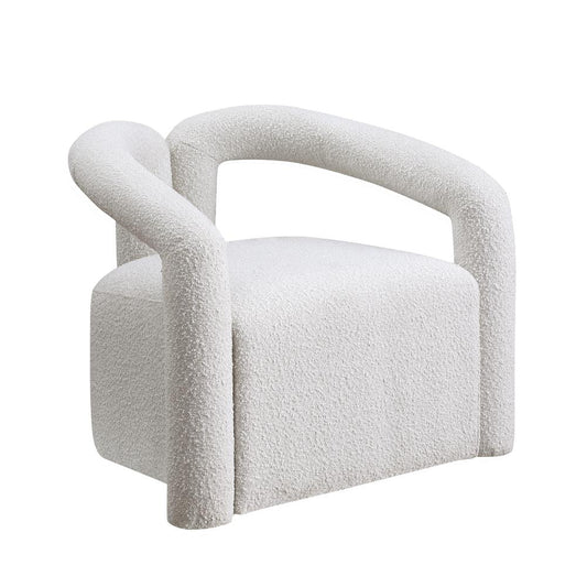 Troilus Cream Boucle Fabric Accent Chair