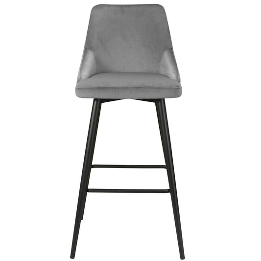 Best Master Furniture Sunset 30" Fabric Bar Stool in Gray (Set of 2)
