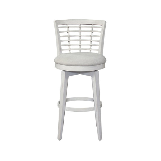 Beach Comber Bar Height Swivel Stool - Weathered White