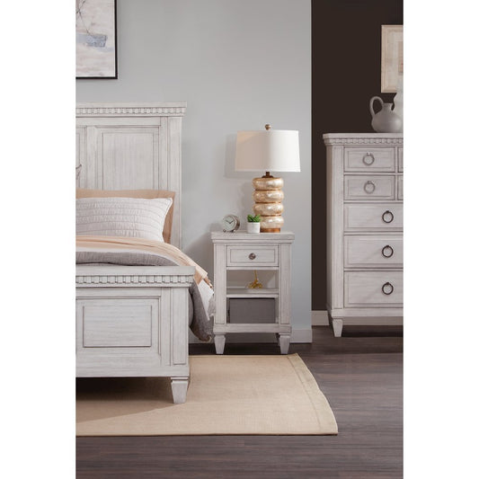 Salter Path 1-Drawer Nightstand - White with Grain