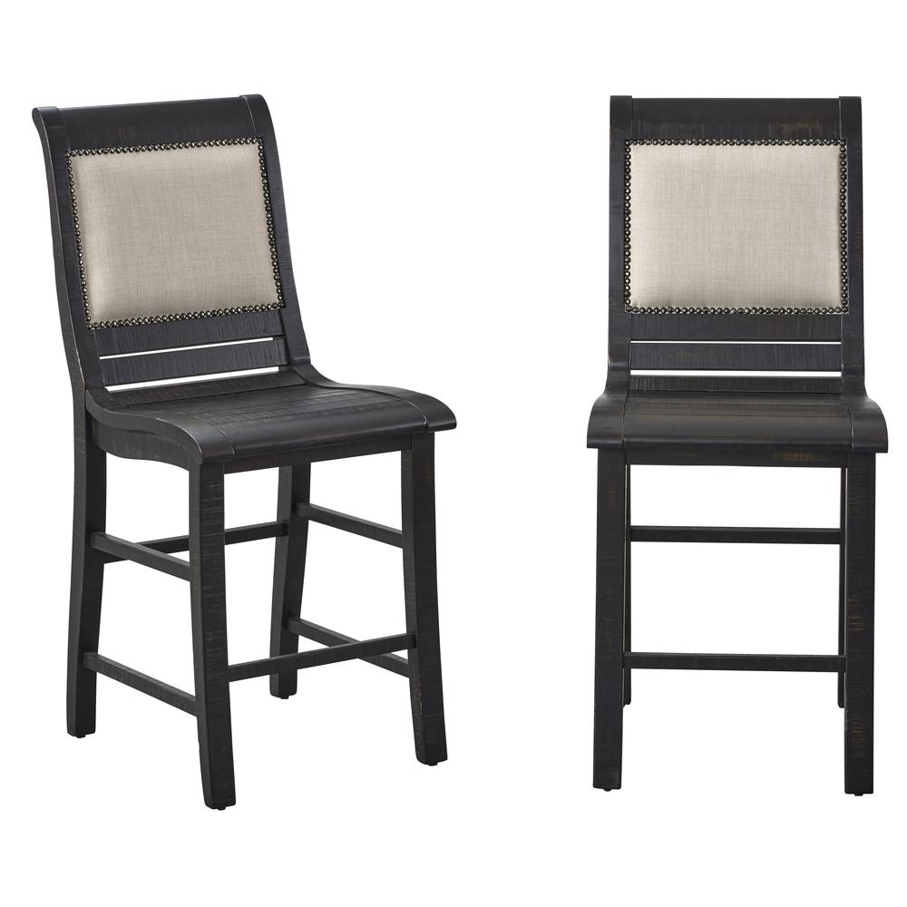 Counter Upholstered Chair , Set of 2