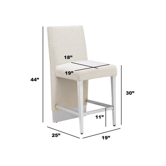 Luxe Cream boucle barstools - Set of 2