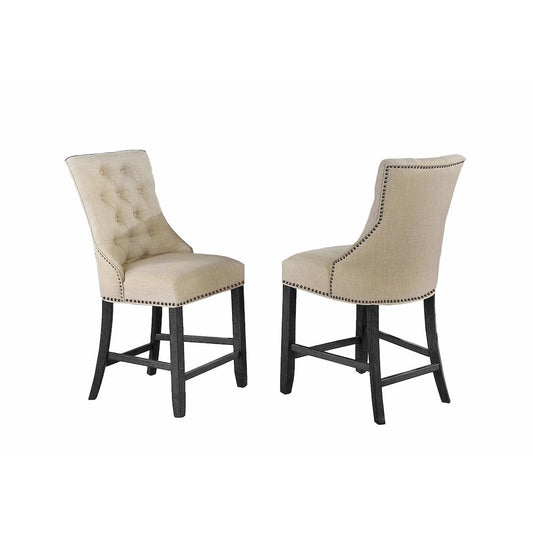 Counter Height Dining Chair, Single Chair in Beige