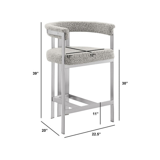 Glam gatsby Rich gray barstools- Set of 1