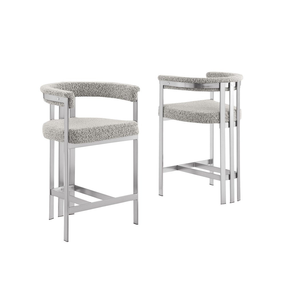 Glam gatsby Rich gray barstools- Set of 1