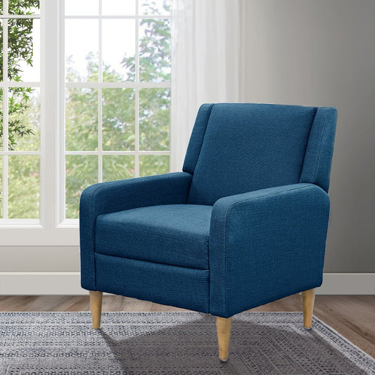 Juno Upholstered Accent Armchair, Denim Blue color