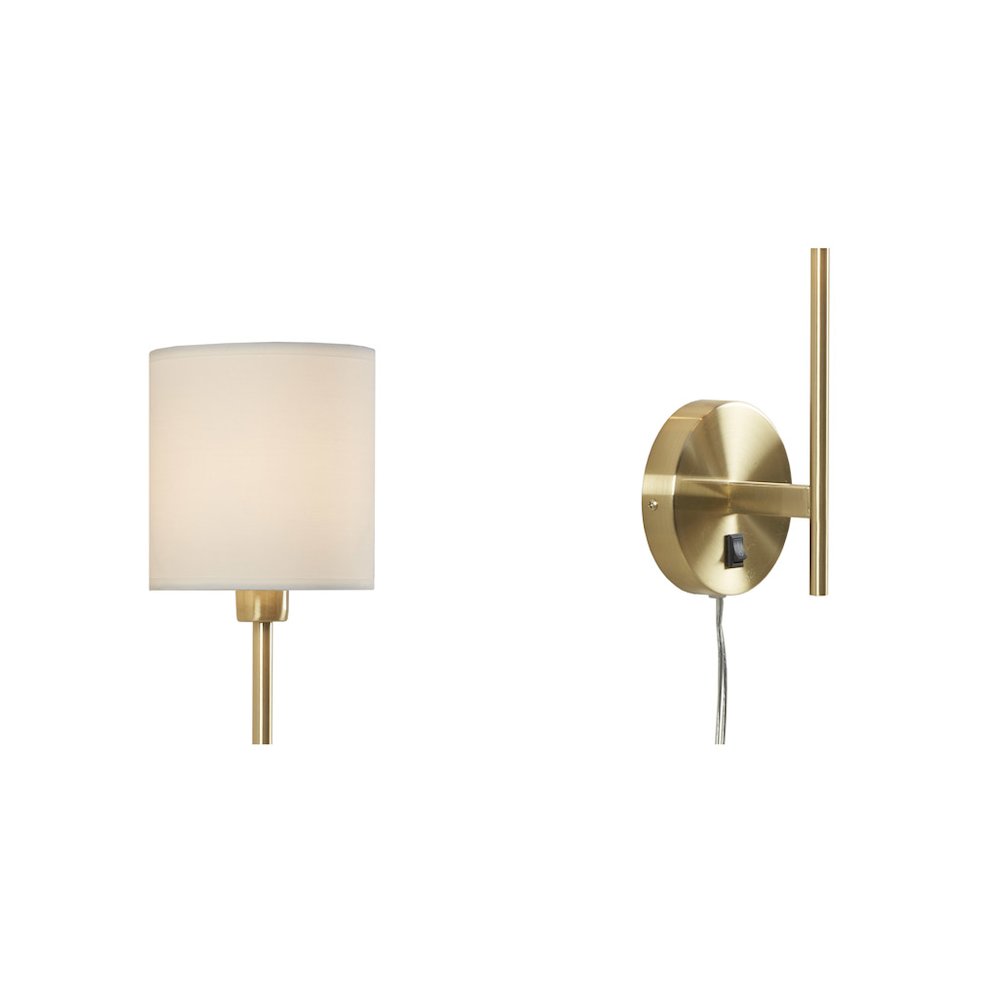 Metal Wall Sconce with Cylinder Shade, Set of 2