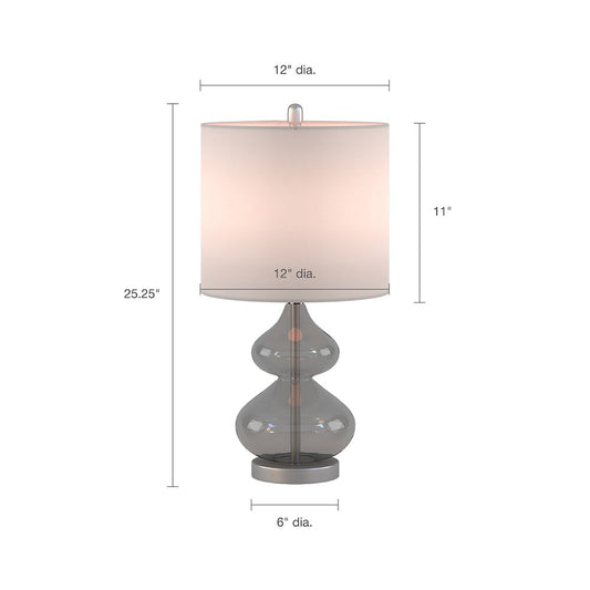 Curved Glass Table Lamp, Set of 2