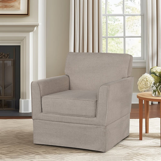 Paula Slipcover Accent Armchair, Light Taupe color