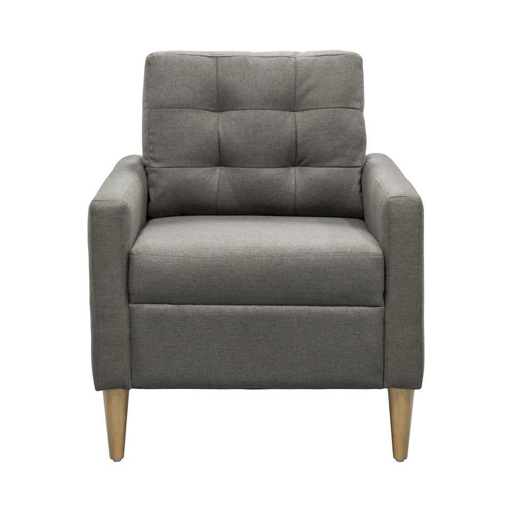 Dani Tufted back Accent Chair, Grey color