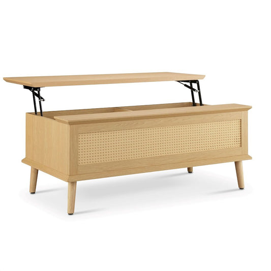 Rattan Lift-Top Coffee Table with Storage