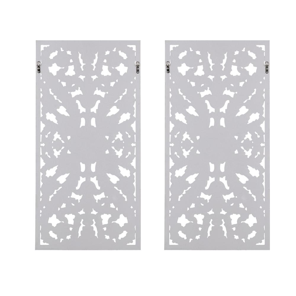 Distressed Carved Wood 2-piece Wall Decor Set