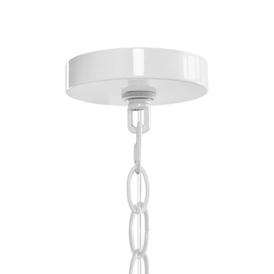 Ellie 6-Light Metal Chandelier, White color