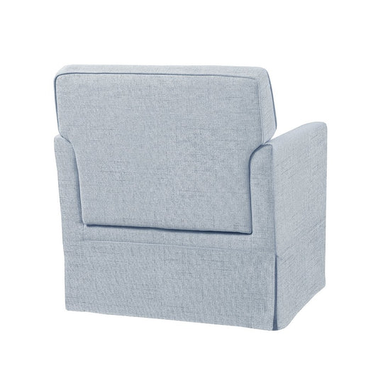 Paula Slipcover Accent Armchair, Light Blue color